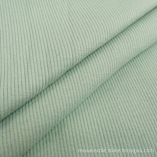High Quality Poliester Cotton Spandex Rib Fabric